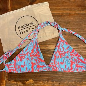 Moana Bikini Colorful Criss Cross Back Top